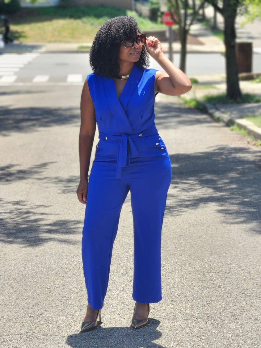 Sold Color Pant Jumpsuit