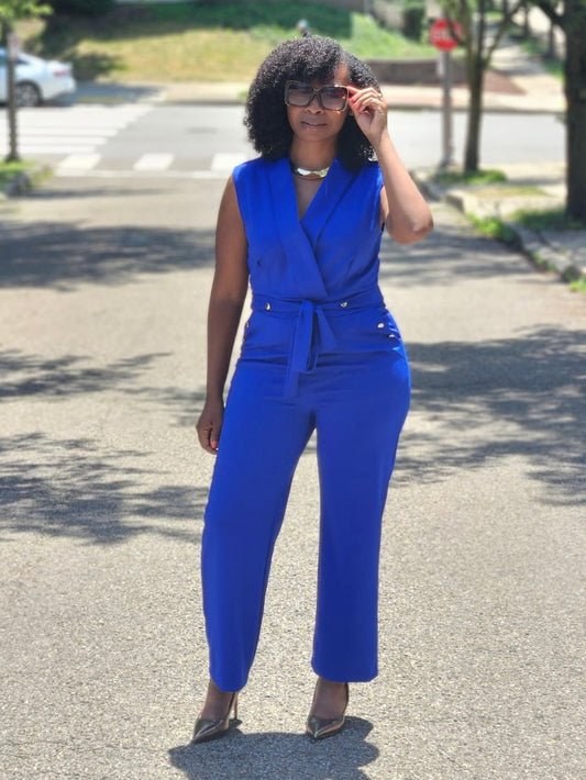 Sold Color Pant Jumpsuit