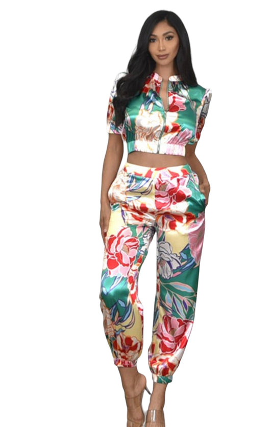 2 Piece Floral Pants Set