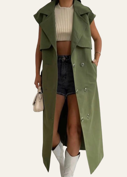 Long Green jacket vest