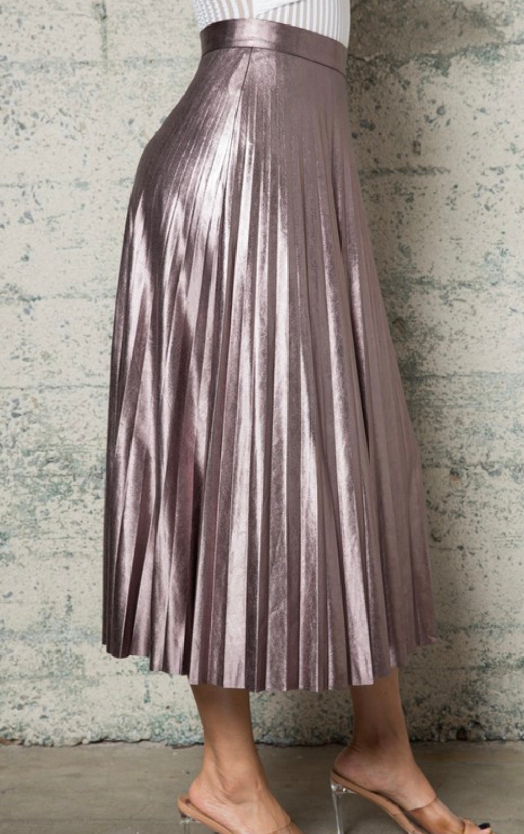 Metallic Brown Skirt